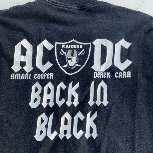 Vintage Y2K Raiders One Nation Silver Black Amari Cooper ,Derek Carr Shirt XL - Picture 5 of 7